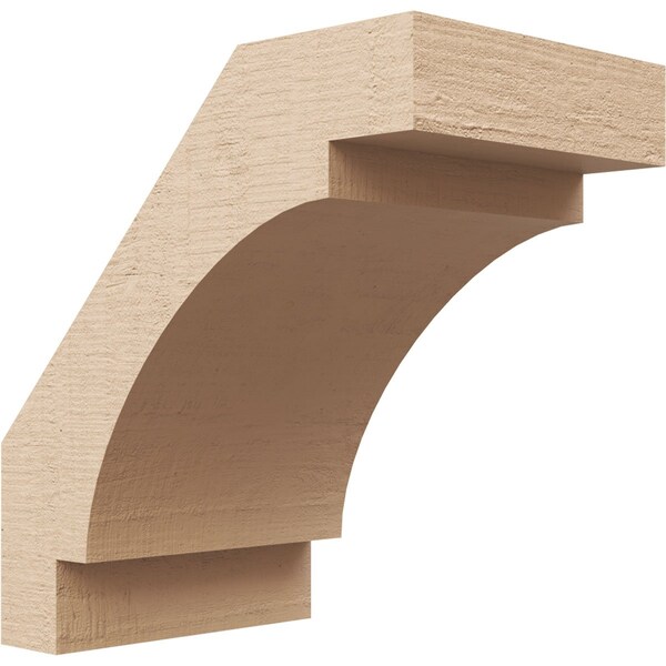 Ekena Millwork 5-inch W x 8-inch D x 8-inch H Merced Rough Cedar Woodgrain TimberThane Knee Brace, Primed BRCUR05X08X08MRCRCPR - main